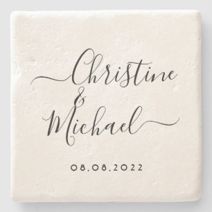 Porta-copo De Pedra Portas copos personalizadas de casamento; manuscri