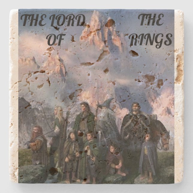 Porta-copo De Pedra Posa vasos el señor de los anillos (Frente)