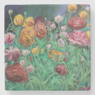 Porta-copo De Pedra Posavasos elegante con flores