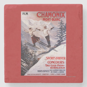 Porta-copo De Pedra Poster do promocional do esqui