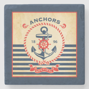 Porta-copo De Pedra Poster náutico de Vintage