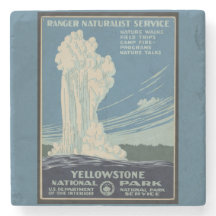 Poster vintage de Parque Justo de Yellowstone