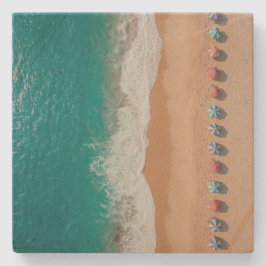 Porta-copo De Pedra Praia de guarda-chuvas Oceano Tropical