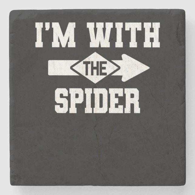 Porta-copo De Pedra Presente de aranha | Estou com a fantasia de aranh (Frente)