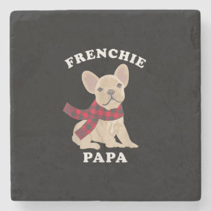 Porta-copo De Pedra presente de buldogue francês de natal corresponde
