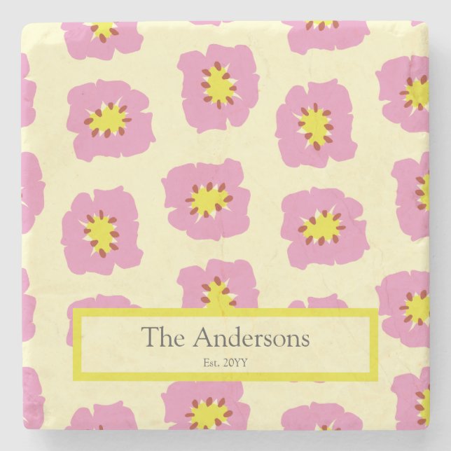 Porta-copo De Pedra Presente de Casamento do Sobrenome do Ano Passado  (Frente)