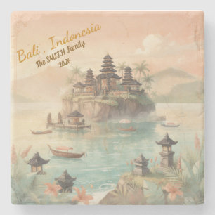 Porta-copo De Pedra Presente de Viagem Familiar Personalizado Bali Ind