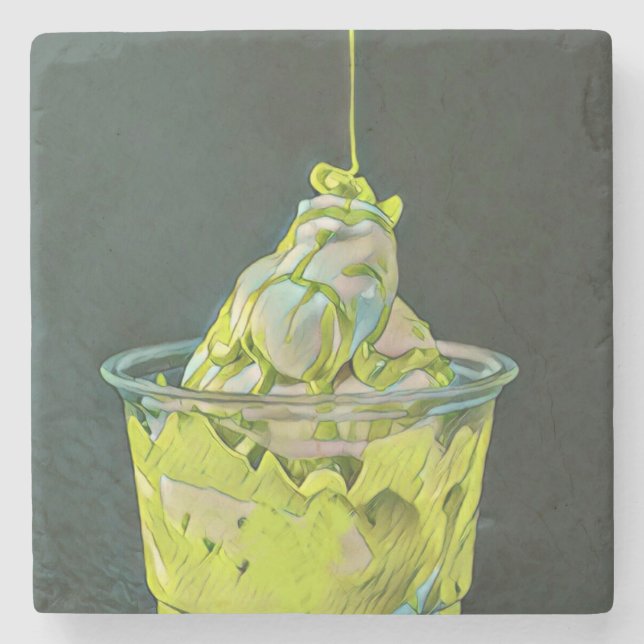 Porta-copo De Pedra Presente no Dia Nacional do Sorvete (Frente)