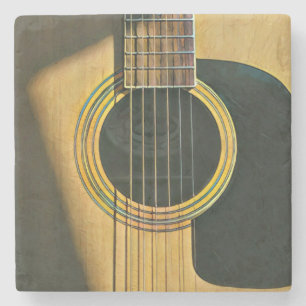 Porta-copo De Pedra Presente para guitarrista músico