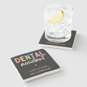 Porta-copo De Pedra Presente Personalizado para Assistente Dental