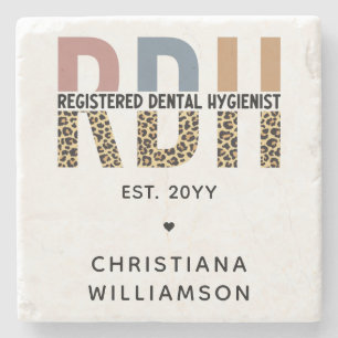 Porta-copo De Pedra Presentes de Higienista Dental Registrados de RDH 
