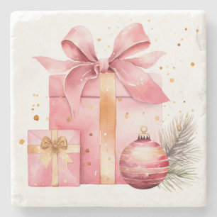 Porta-copo De Pedra Presentes de Natal Rosa Suportes de Pedra