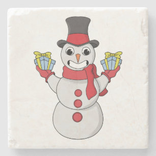 Porta-copo De Pedra Presentes de Snowman