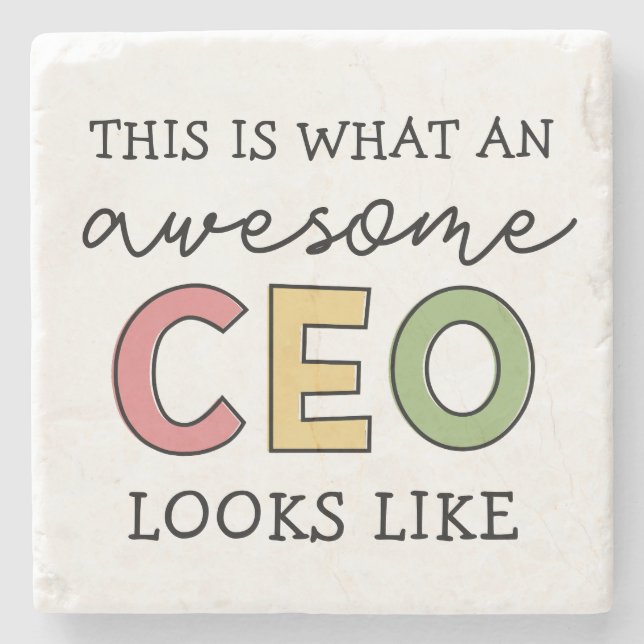 Porta-copo De Pedra Presentes engraçados para CEO | Presentes de Chefe (Frente)