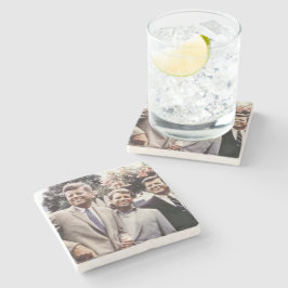 Porta-copo De Pedra Presidente americano John Kennedy & Robert & Ted