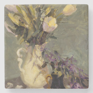 Porta-copo De Pedra Preto e ouro