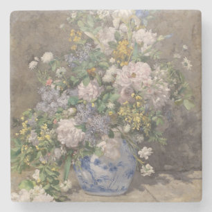 Porta-copo De Pedra Primavera Buquê Vintage Pierre Auguste Renoir