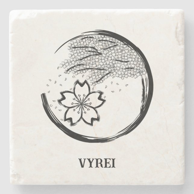 Porta-copo De Pedra Primavera Crest (Frente)