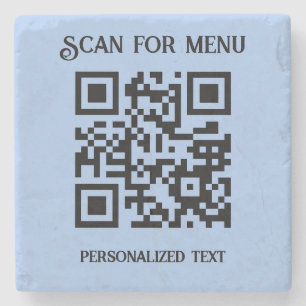 Porta-copo De Pedra Procurar o QRcode do Menu com LBlue de personaliza