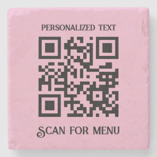 Porta-copo De Pedra Procurar o QRcode do menu com o LPink de personali