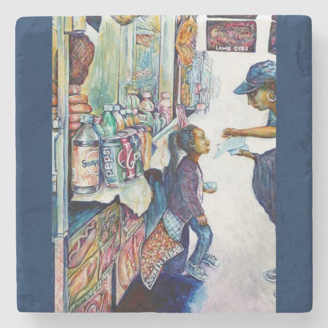 Porta-copo De Pedra Produz a esperança (Frente)