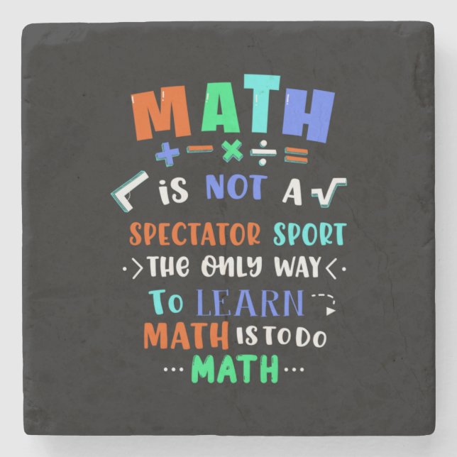 Porta-copo De Pedra Professora Gift Math Não É Espectadora (Frente)
