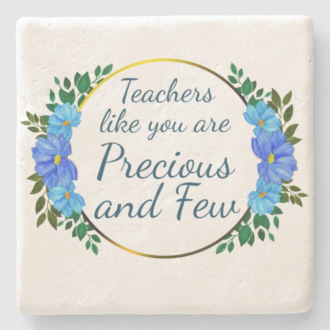 Porta-copo De Pedra Professores como você são Preciosos e poucos OBRIG (Frente)