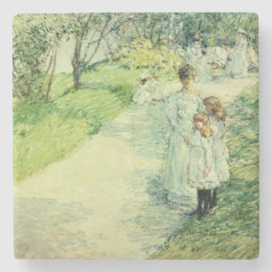 Porta-copo De Pedra Promenaders no jardim, 1898