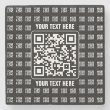 Promotional QR code (editable) plus Logo Pattern
