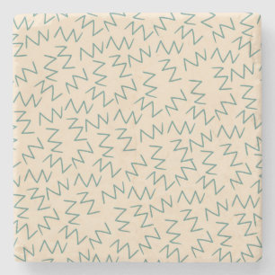 Porta-copo De Pedra Proteção contra Na moda de Beige Zig Zag
