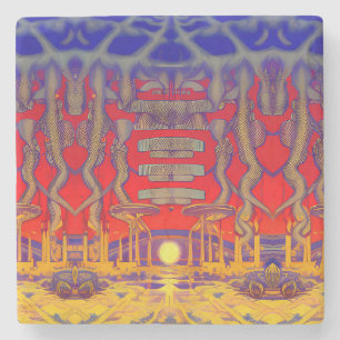 Porta-copo De Pedra Psychedelic Dreamland