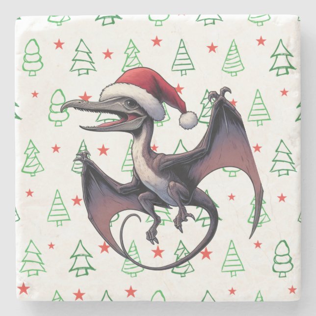 Porta-copo De Pedra Pterodactyl de Natal (Frente)