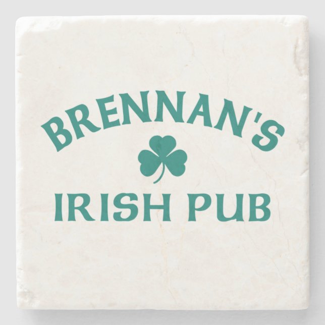 Porta-copo De Pedra Pub Irlandês de Brennan (Frente)