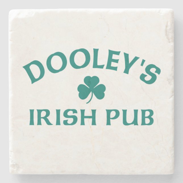 Porta-copo De Pedra Pub Irlandês de Dooley (Frente)