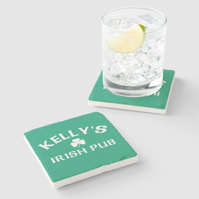 Porta-copo De Pedra Pub Irlandês de Kelly (Lateral)