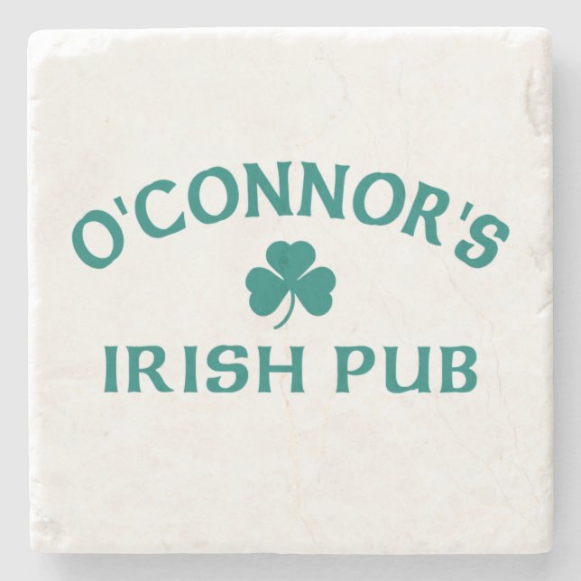 Porta-copo De Pedra Pub Irlandês de O'Connor (Frente)