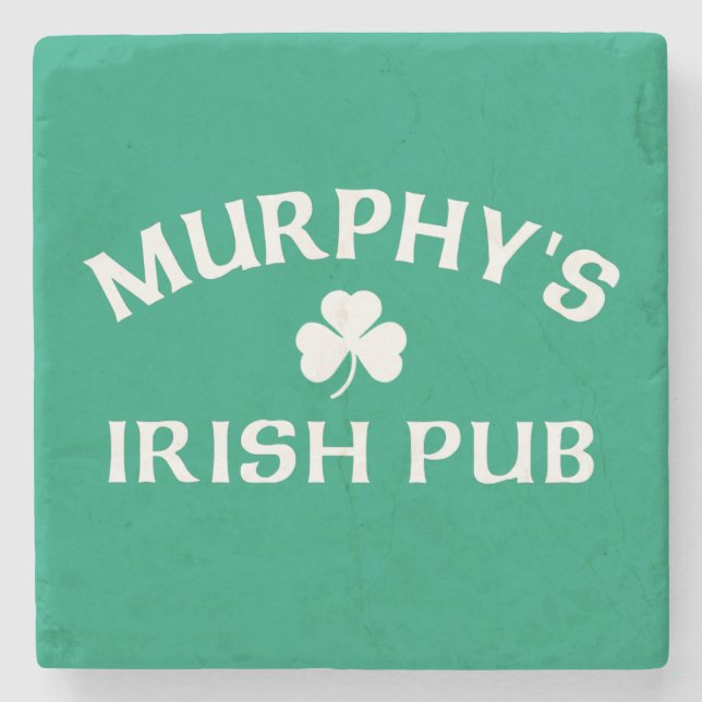 Porta-copo De Pedra Pub Irlandês Murphy  (Frente)