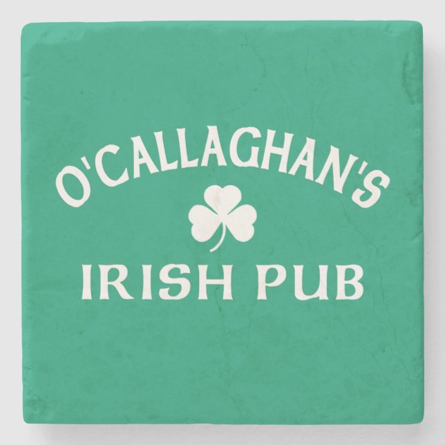 Porta-copo De Pedra Pub Irlandês O'Callaghan  (Frente)