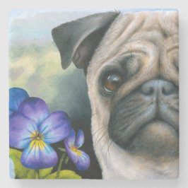 Porta-copo De Pedra Pug do cão 133