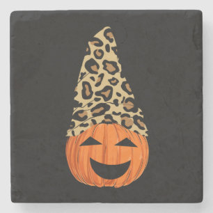 Porta-copo De Pedra Pumpkin de Chapéu Leopardo Bonito