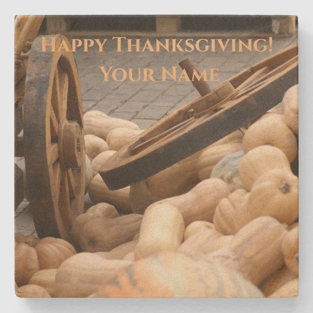 Porta-copo De Pedra Pumpkins e Roda (Frente)