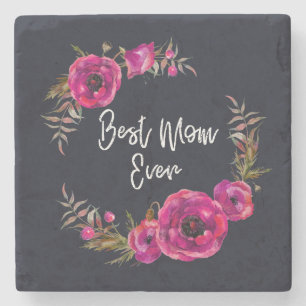 Porta-copo De Pedra Pupias Florais De Fuchsia Cor-De-Rosa, A Melhor M