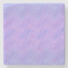 Porta-copo De Pedra Purple Pink Wavy Lines Pattern