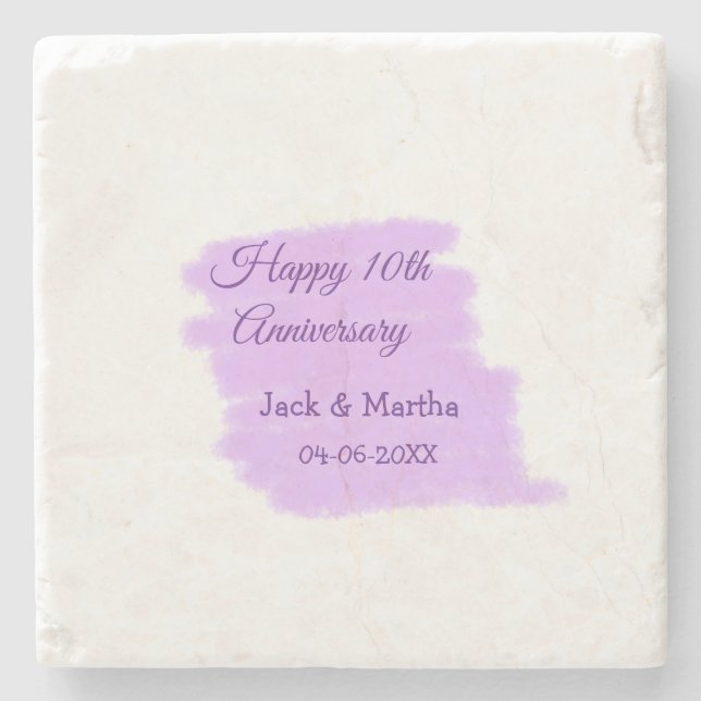Porta-copo De Pedra Púrpura aquarela esplaquecer o 10º aniversário mod (Frente)