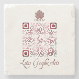 Porta-copo De Pedra QRcode LGA