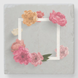 Porta-copo De Pedra Quadro da Flor