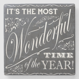 Porta-copo De Pedra quadro do Natal do feriado