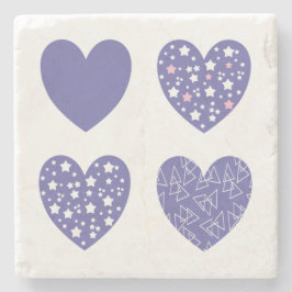 Porta-copo De Pedra Quatro Corações