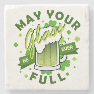 Porta-copo De Pedra Que Seu Copo Fique Cheio Cerveja Trevo Verde