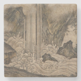 Porta-copo De Pedra Quebra d'água (Arte da Paisagem Japonesa) (Kano Mo